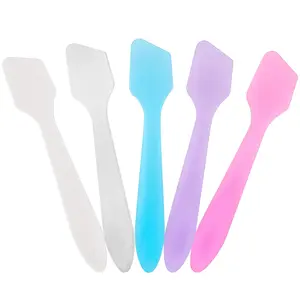 300 PCS Mini Cosmetic Spatulas 3.2" x 0.6" Disposable Makeup Spatulas Plastic Spatulas Facial Creams Skin Care Spatulas Multicolor