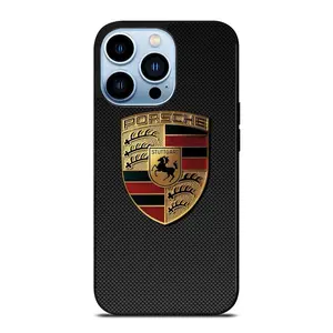 PORSCHE Logo Phone Case - Carbon Aesthetic Design, Car Case Durable Protection, Gift for Auto Lovers, Compatible with All Phone Models