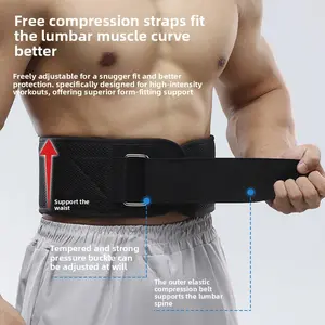 Fitness Sports Compression Waist Belt for Men and Women, Squat Waist Trainer, Deadlift, Bench Press, Powerlifting, Weightlifting Training, Fitness Waist Belt, Sports Waist Support