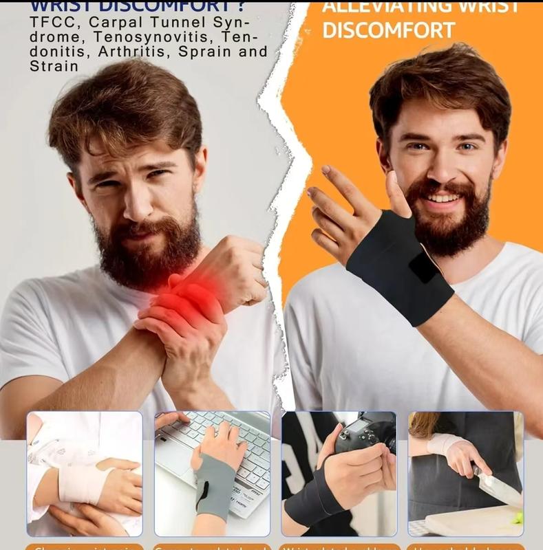 2 Pack Breathable Wrist BraceAdjustable Compression Support forCarpal Tunnel, Arthritis & GymWorkouts -Ultra-Thin Sweat-Wicking Design for Men & Women(Black） ankle wrap soft protective sleeve