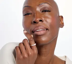 Diamonique Heart Cut 5-Stone Ring, Sterling Silver