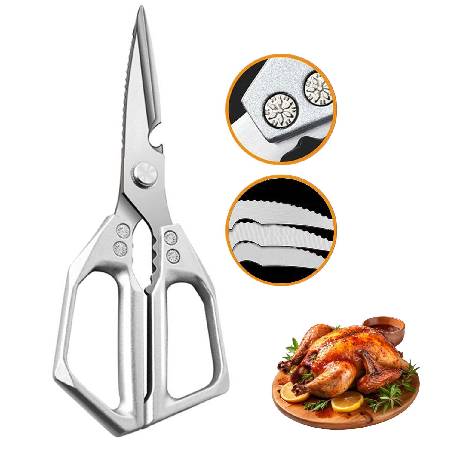 Kitchen Scissors All Purpose, Stainless Steel Heavy Duty Kitchen Shears, Dishwasher Safe Poultry Scissors for Chicken Bones, Meat, Fish & Vegetables, Sharp Japanese Cooking Scissors, Gift
