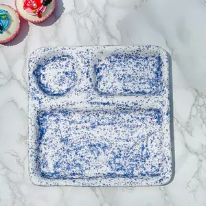 White and Blue adult/kids lunch tray
