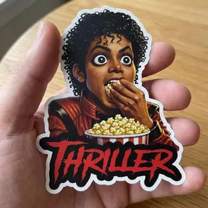 Michael Jackson Popcorn Sticker, Waterproof Vinyl Decal, King of Pop Inspired Stickers, Music Fan Gift