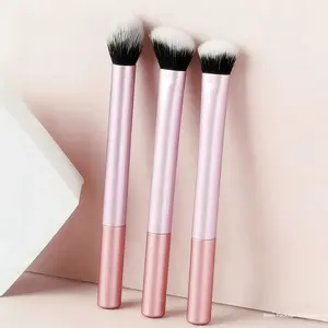 3-Piece Makeup Brush Set, Long Handle Eyeshadow Brushes, Nose Shadow & Highlighting Brushes, Makeup Blending Brush, Essential Beauty Tools for Eye Makeup, Cosmetic Brush Set, Makeup Brush Kit