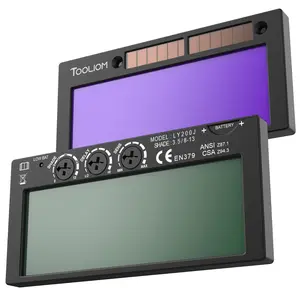 TOOLIOM Auto-Darkening Welding Lens Replacement Solar Charging Variable Shade 8-13 True Color Welding Helmet Filter Lens 2” X 4.25" Fit most Pancake and Pipe Liner Welding Mask
