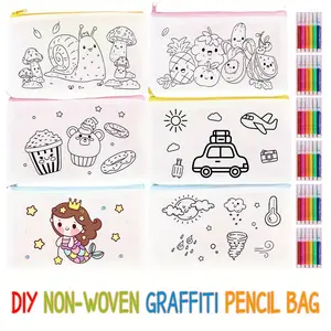 DIY Coloring Pen, Pencil and Marker Box Includes 6 sets of colored pencils + 6 random color pencil cases Adorable & stylish prints Cute & practical, enhances hands on creativity Perfect as a gift for Thanksgiving, and Christmas