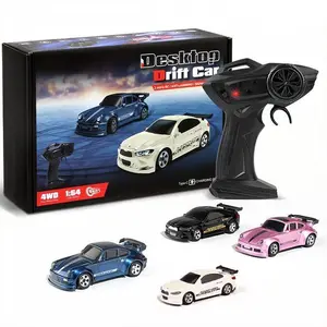 1/64 Mini Remote Control Drift Car, 4WD High-Speed Full-Proportional Remote Control Sports Car with Steering, Rc Cars, Desktop Entertainment, Christmas Gifts