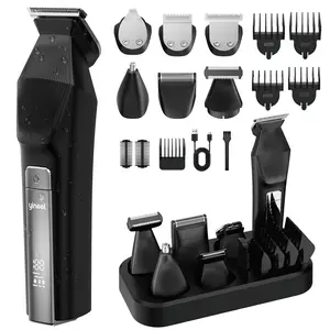 Yineel HC600 Beard Trimmer for Men, All-in-One Smooth Grooming Shaver Kit, Waterproof Electric Razor & Hair Clipper for Face Mustache Body Nose Hair Trimming, Precision Blades, Gifts for Men Barber Shaver