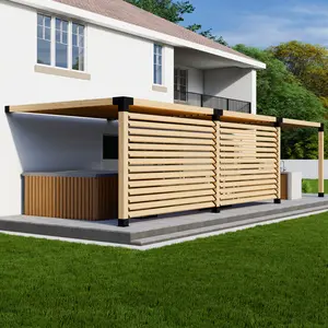 Black Metal Pergola Brackets Kit