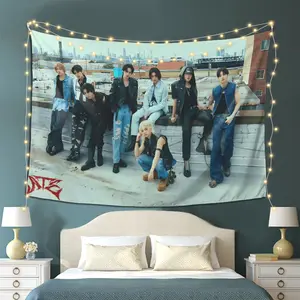 One skz (3) decorative tapestry, suitable for decorating the corner of the study, bedroom, living room, creating a warm and peaceful atmosphere, making the reading space filled with warmth.