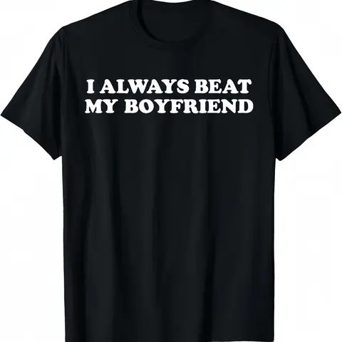 Men's Soft Round Neck Short-Sleeve Cotton Loose Tshirt - Humorous Relationship Print, Hip-Hop Fashion Casual Streetwear Top for Spring Summer Glow Up, Shortsleeve, Funny T Shirt, Soft Top, Funny Quote, Text Print, Valentine, Casual Fit, Loose Fitting