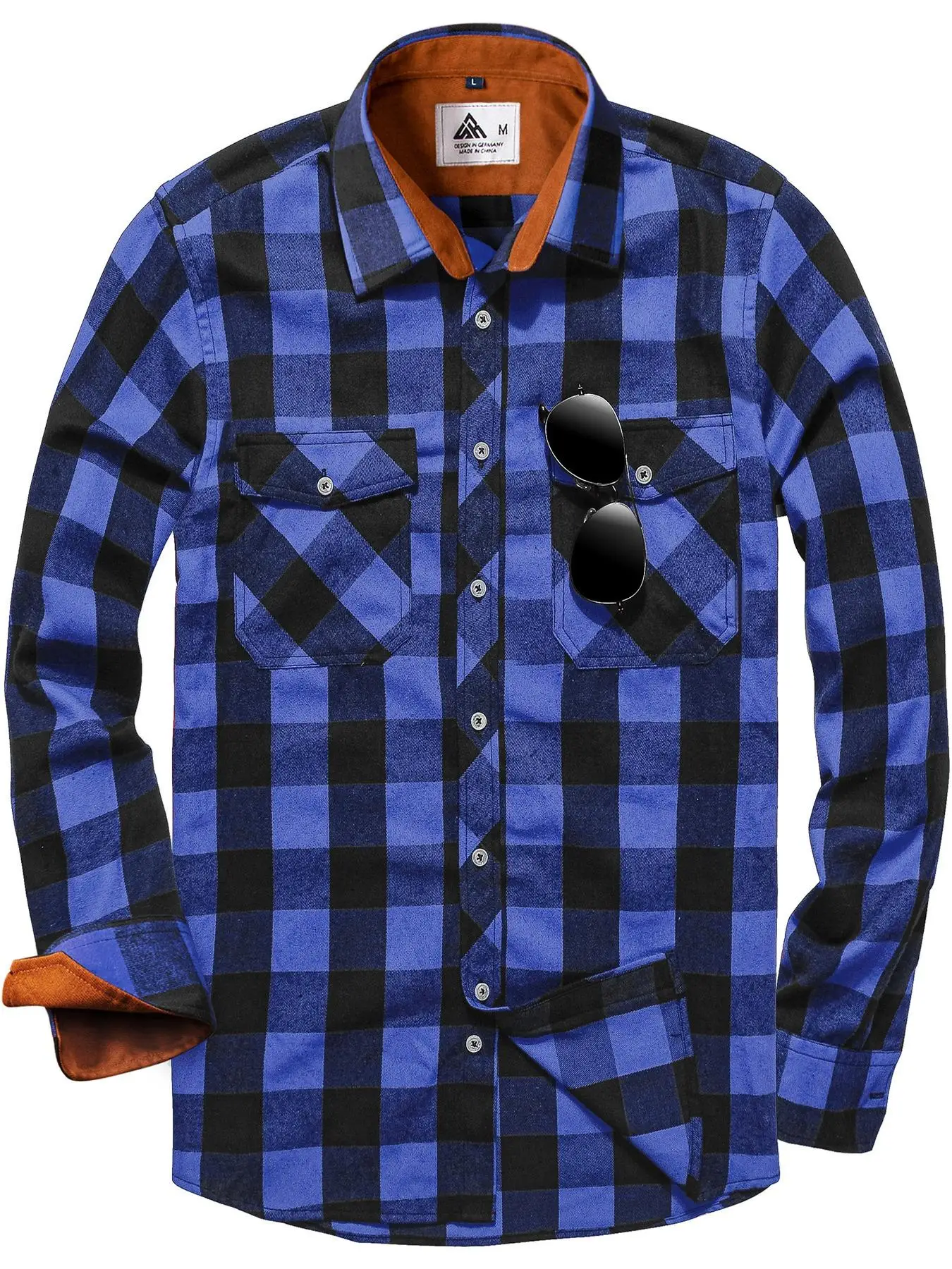 Men's Plaid Print Button Front Shirt, Shirts for Men, 2000s Shirts, School Tops, Regular Fit Casual Long Sleeve Pocket Collar Top for Fall, Fall Cloth