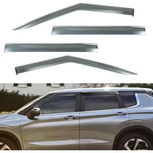 Rain Protector for Mitsubishi Outlander 2022 2023 2024 Window with 304 Stainless Steel Wind Deflector