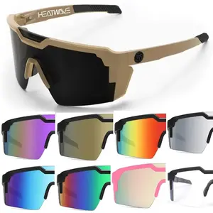 SummerHeatwave Sport Wraparound Sunglasses for Men Women, Y2K Shield Style Cycling Glasses with Mirror Lens, Lightweight Outdoor Shades for Driving Running Hiking Fishing Beach Travel, Retro Futuristic Eyewear, Viral Trend Gift