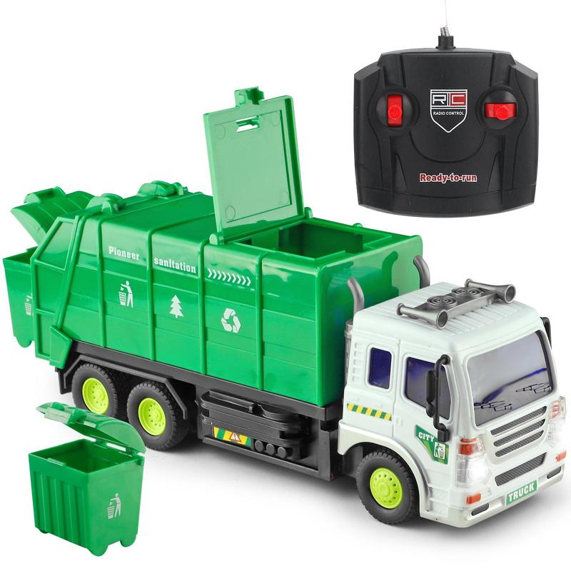 Remote Control Garbage Remote Control Garbage Truck RC Fire Truck Toys for Kids with Lights ...