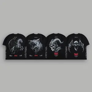 COLLECTION Echoes Of Valhalla Ch. 2 "Side By Side" Oversized Cotton Casual Short-Sleeved Men Trendy Brand New Long Printed Top For Men And Women T-shirt Graphic For You Menswear Gym Smooth Tee