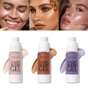 1pc Liquid Highlighter, Water-Feel Brightening Serum, Fine Shimmer, Invisible Pores, Face & Body Use, Natural Glow Makeup