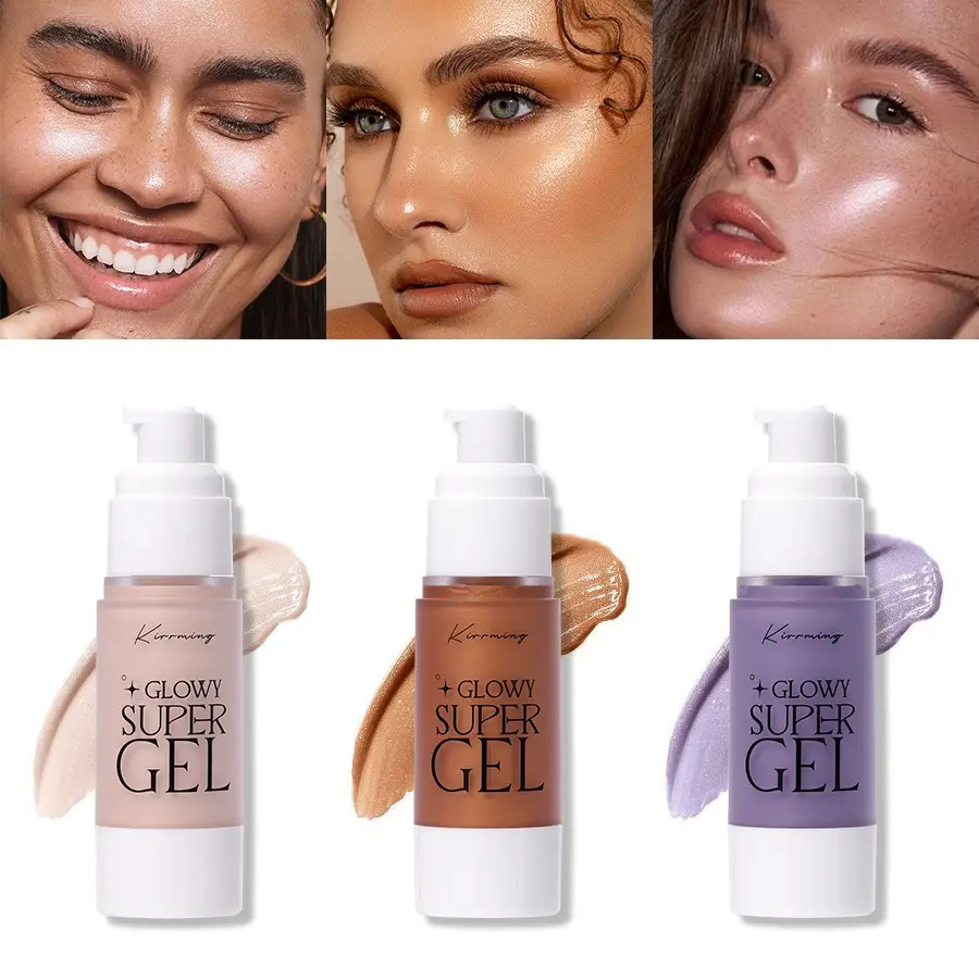 1pc Liquid Highlighter, Water-Feel Brightening Serum, Fine Shimmer, Invisible Pores, Face & Body Use, Natural Glow Makeup