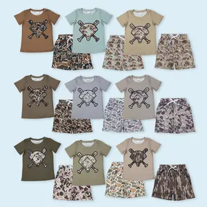 Golf camouflage design kids boy summer matching outfits