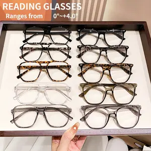 Elegant Large Frame Reading Glasses for Men and Women, Fashion Leopard Print and Solid Color, Premium Spring Hinges, Comfort Fit, +1.0 to +4.0 Strength, High Quality Eyewear