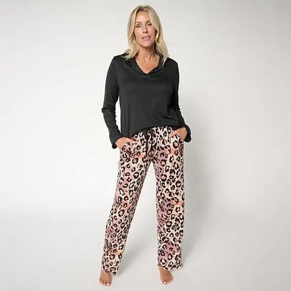 Comfort Code 2-piece Hacci Ribbed Knit PJ Set