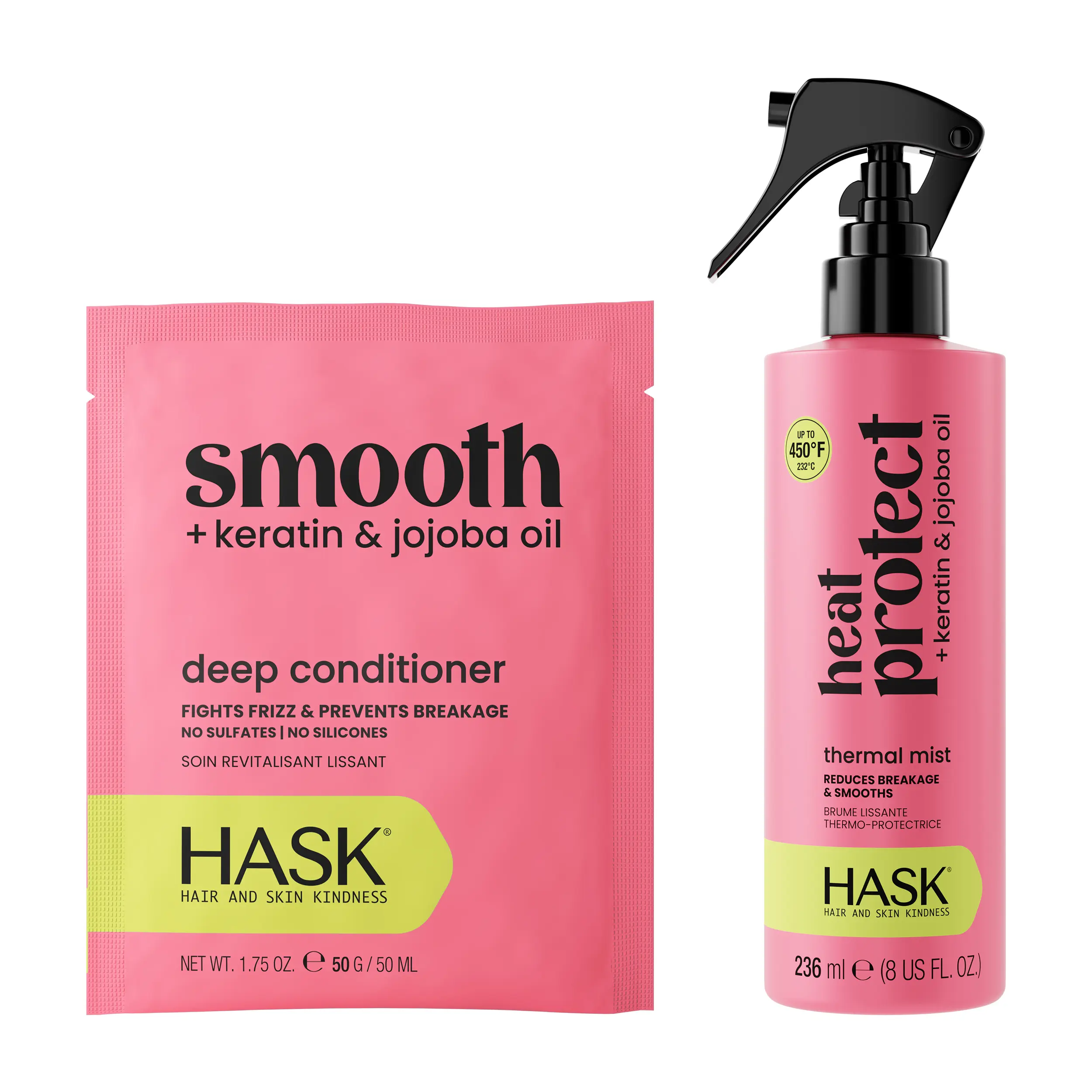 HASK Smooth Deep Conditioner & Heat Protect Keratin Treatment Bundle HASK Smooth Deep Conditioner & Heat Protect Keratin Treatment Bundle