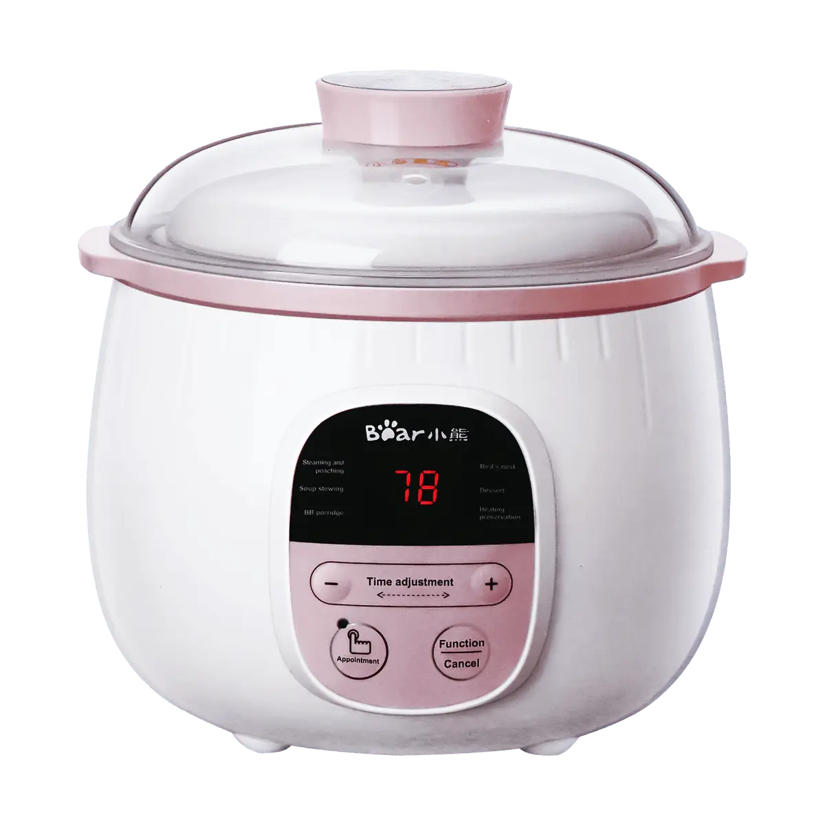 Bear Mini Ceramic Stew Pot 800ml, Double Boiler for Bird's Nest, Baby Food Maker, Slow Cooker DDZ-B08C2