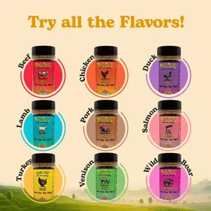 Magic Dust Topper 3.75Oz - Pure Flavor Single Protein Powders for Picky Eaters & Protein Boost - Beef, Chicken, Duck, Lamb, Pork, Salmon, Turkey, Venison, Wild Boar Flavors