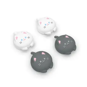 PlayVital Joystick Caps for Nintendo Switch, Thumbstick Caps for Switch Lite, Analog Cover for OLED Joycon Thumb Grips - Cutie Kitty