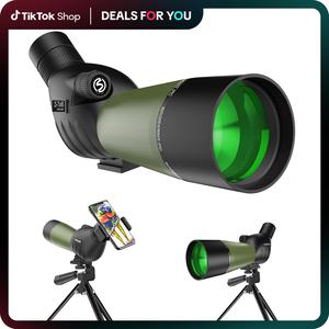 Yoelerey Updated 25-75x60 Spotting Scope with Tripod, Carrying Bag & Quick Phone Holder, Green Outdoor Gadget for Bird Watching, Camping Digiscoping (Telescoping Other Telescopes),father'sdaygifts