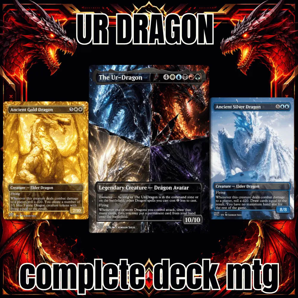 Dragon MTG Commander Proxy Deck – Premium Anime Card Set + Token