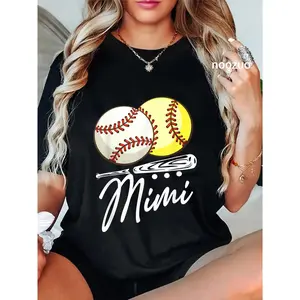 100% Cotton Ball Mimi Baseball Softball T-Shirt