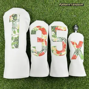 Tropical Rainforest Flower Pattern Golf Club Head Cover, Professional Golf Club Head Protector, Golf Accessories for Men & Women, Golf Pack