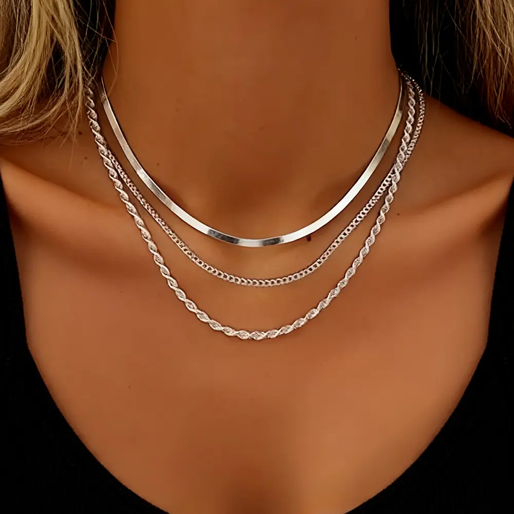 Best Seller | Stainless Steel Layered Necklace for Women, Minimalist Stacking Chain Necklace, Durable Everyday Jewelry, Elegant Fashion Gift