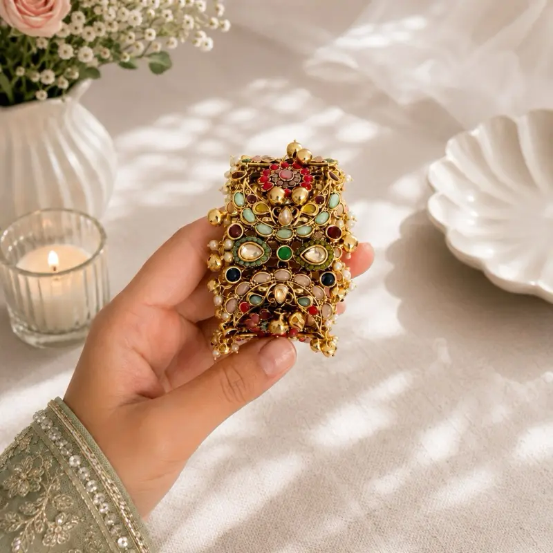 Turkish Kada, One-Size Traditional  Bangle for Women (Bohemian Jewelry Accessory)