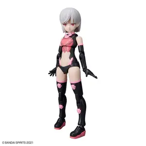 Bandai 30MS SIS-T00 Laranel (Color B) Model Kit - Highly Posable Figure with Interchangeable Faces and Bunny-Themed Armor Parts