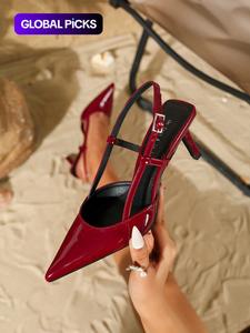 women's fashionable solid color stiletto heels, elegant pointed toe red high heels for women & girls, classy sandals, valentine's day gift for girls women's shoes, gifts for wife, footwear
