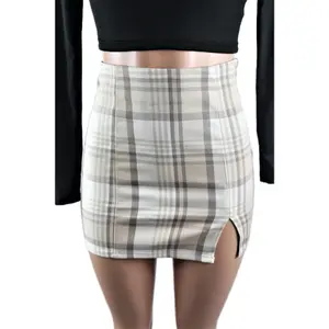 Amelie Plaid High Waisted Mini Skirt for Women - Casual Style - Fashion Womenswear Bottom bodycon skirt