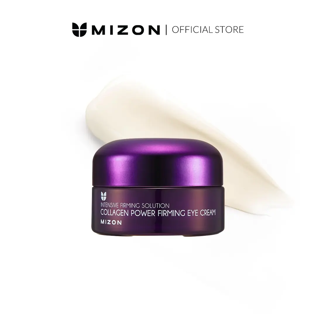 MIZON Collagen Power Firming Eye Cream – 46% Marine Collagen with Hyaluronic Acid & Argan Oil for Wrinkle Care, Moisture & Elasticity (0.84 fl oz)