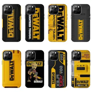 Dewalt Phone Case - Industrial Yellow Heavy Duty Phone Case - Rugged Workshop Edition Protective Cover - Phone Cover for iPhone 7-17 Pro Max / for Samsung S21-S25 Ultra