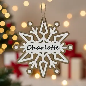 Personalized Christmas Ornament with Name - Custom Snowflake Ornaments for Christmas Tree, Personalized Christmas Ornament for Kids and Adults - 3D Printed