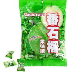 Guava Candy 12.3 oz Pack of 1 Asian Fruit Hard Candy Sweet Tangy Tropical Flavor Individually Wrapped for Sharing Snacking Bonbon Grapes