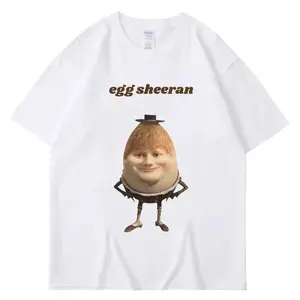 Egg Sheeran T Shirt,  Men's fashionable casual T-shirt, casual crew neck T-shirt Streetwear
