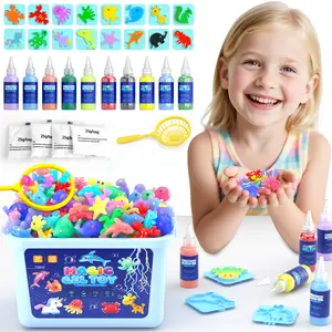 Magic Water Elf Toy Kit DIY Aqua Fairy Magic Gel Molds Creative Water Animal Maker Sensory Craft Toys for Kids Gifts