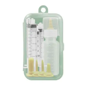 9-In-1 Pet Feeding and Medication Syringe Set, Food Grade Safe Feeder, Suitable for Newborn Small Pets, Includes Storage Box