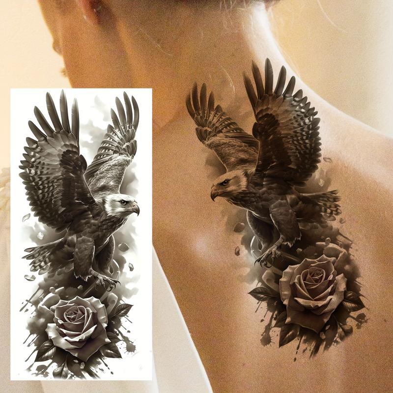 Fashion Sports Temporary Tattoos for Adults - 6 Unscented PVC Glitter Solid Stickers (3 Fixed Designs, 3 Random), Peel & Moisture-Activated, Waterproof, Casual Stocking Stuffers, Apply on Face, Thigh, Forearm, Ankles, Wrists, Arms, Butterfly-Themed