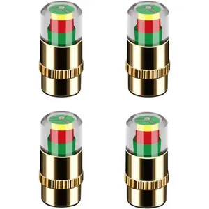 4Pcs Car Tire Pressure Monitor Valve Stem Caps Sensor Indicator 3 Color Eye Alert Car Accessories