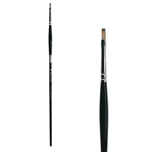 Trekell Legion Synthetic Mongoose Long Handle Artist Brush - Size #0 Flat