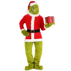 The Grinch Adult Santa Open Face Costume The Grinch Adult Santa Open Face Costume
